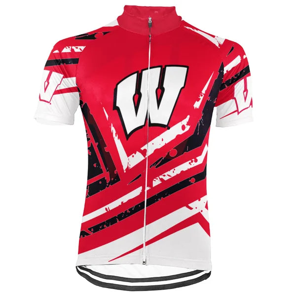 Customized Wisconsin Short Sleeve Cycling Jersey For Men and Women