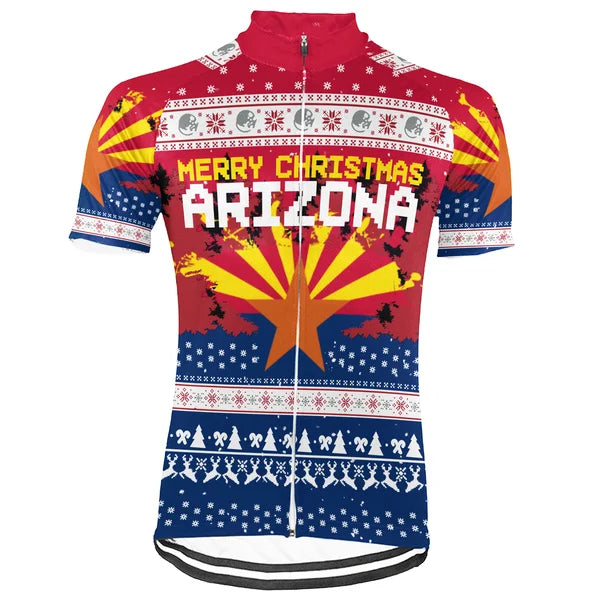 Customized Arizona Christmas Short Sleeve Cycling Jersey For Men And Women