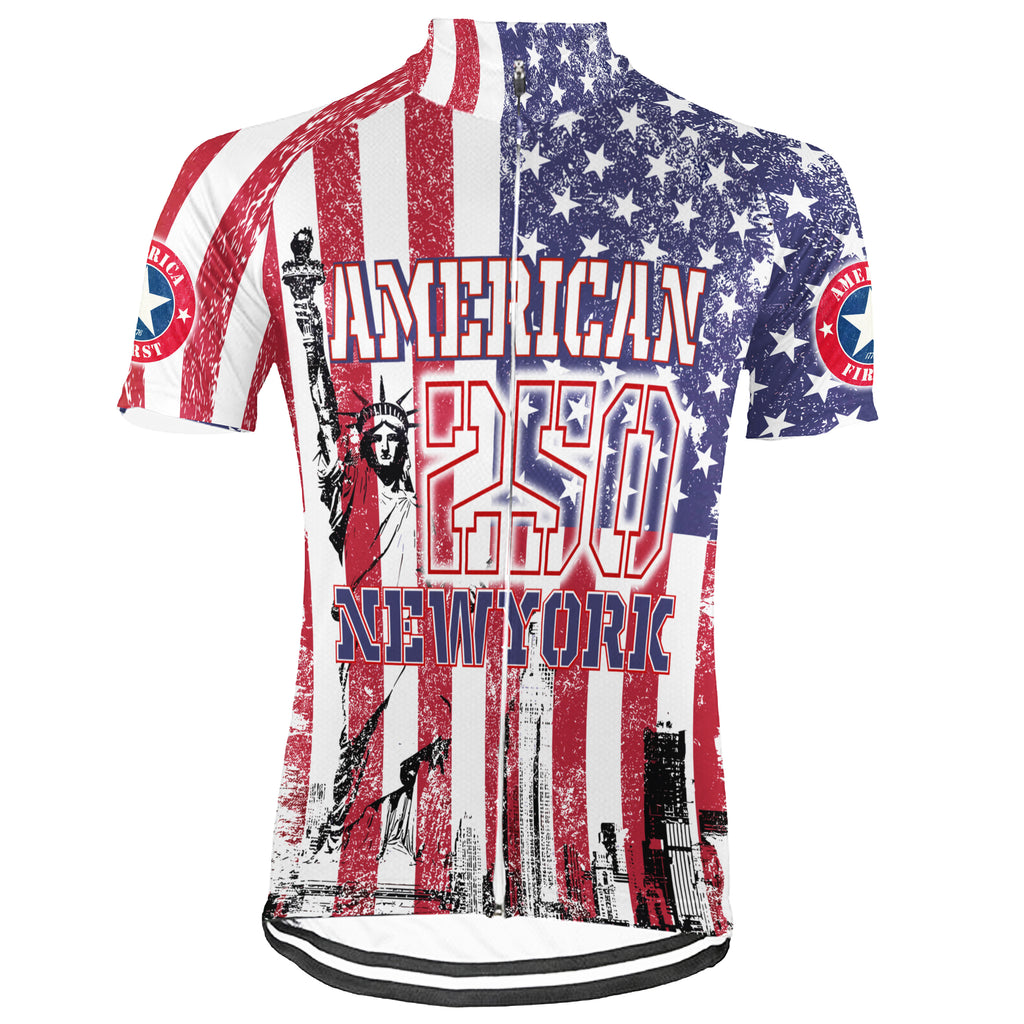 Customized New York-America 250th Anniversary Short Sleeve Cycling Jersey For Men And Women
