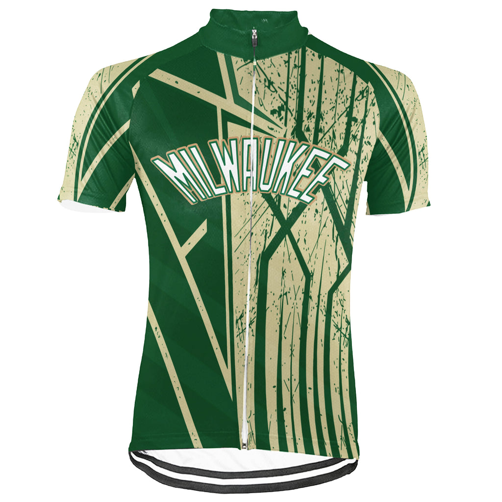 Customized Milwaukee Short Sleeve Cycling Jersey for Men