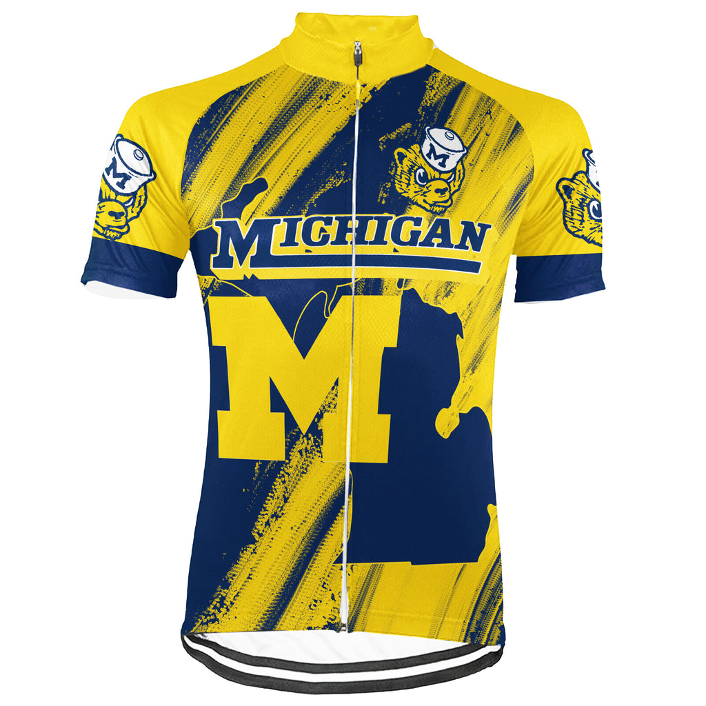 Colection 2- Customized University of Michigan Short Sleeve Cycling Jersey For Men And Women