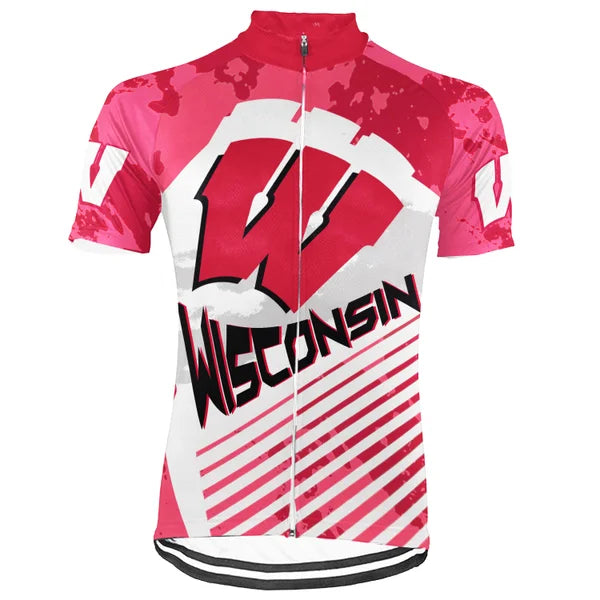 Customized Wisconsin Short Sleeve Cycling Jersey For Men and Women