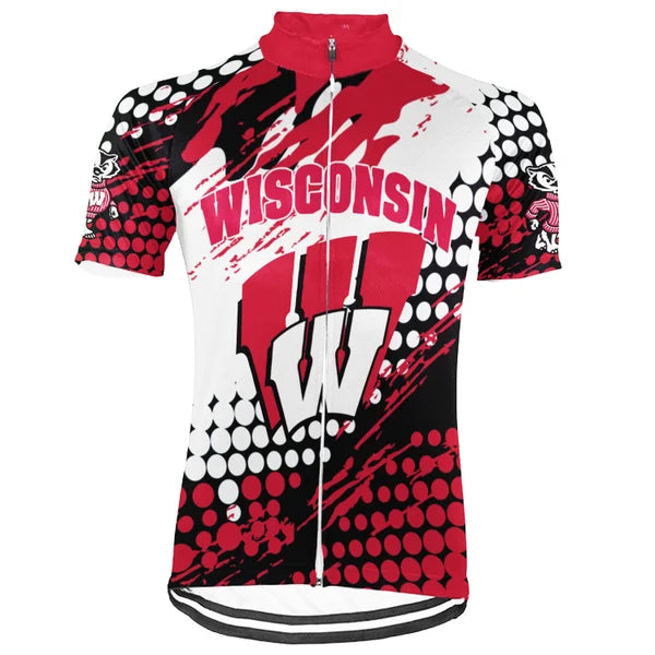 Customized Wisconsin Short Sleeve Cycling Jersey For Men and Women
