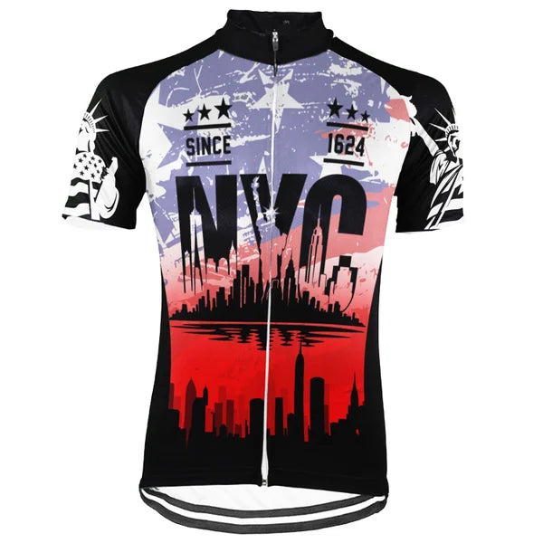 Customized New York City Short Sleeve Cycling Jersey For Men and Women