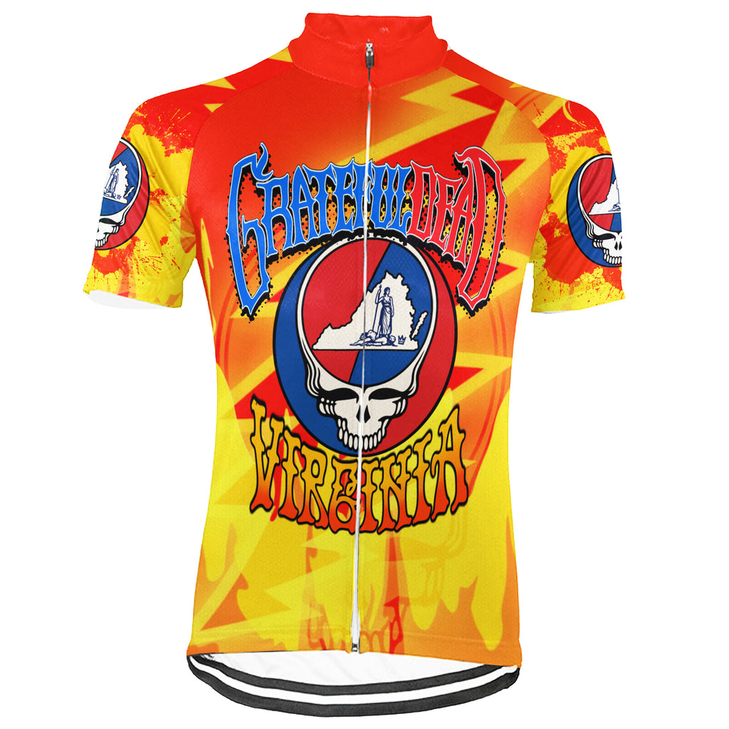 Customized Virginia Grateful Dead Fan Short Sleeve Cycling Jersey For Men And Women