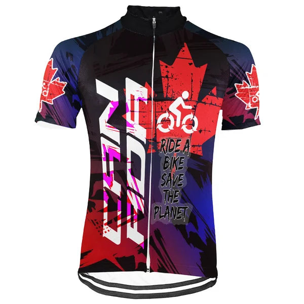 Collection 1 - Customized Canada Environmental Protection Save The Planet Short Sleeve Cycling Jersey For Men And Women