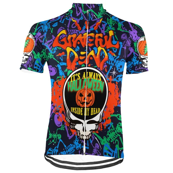Customized Halloween Grateful Dead Fan Short Sleeve Cycling Jersey For Men And Women