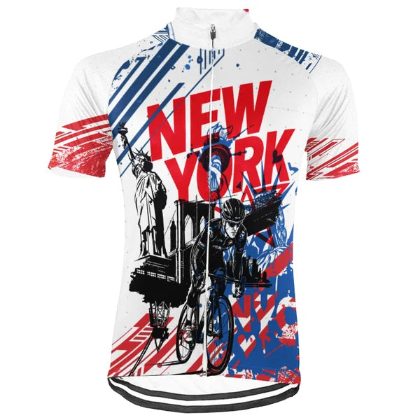 Customized New York City Short Sleeve Cycling Jersey For Men and Women