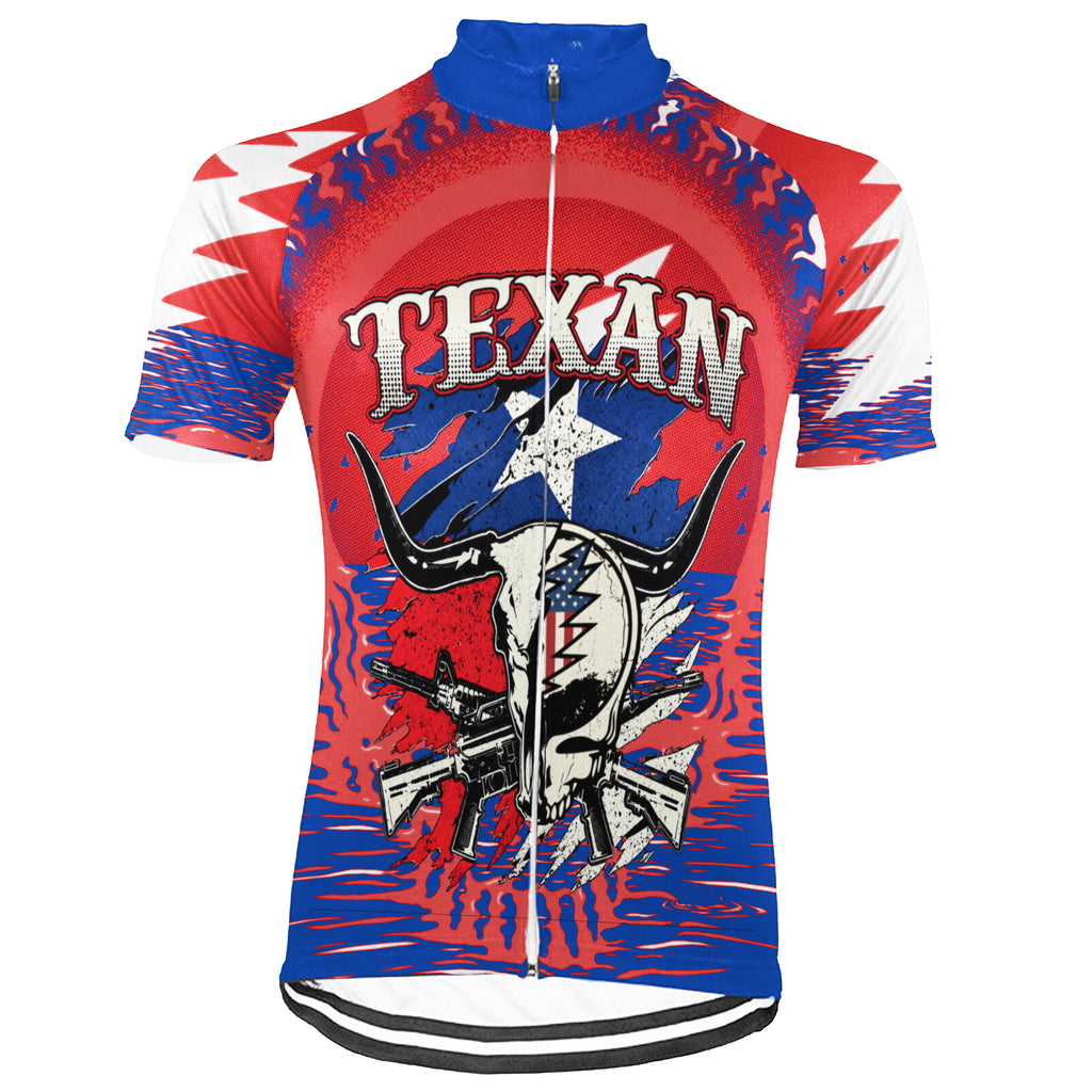 Customized Texas Grateful Dead Fan Short Sleeve Cycling Jersey For Men And Women
