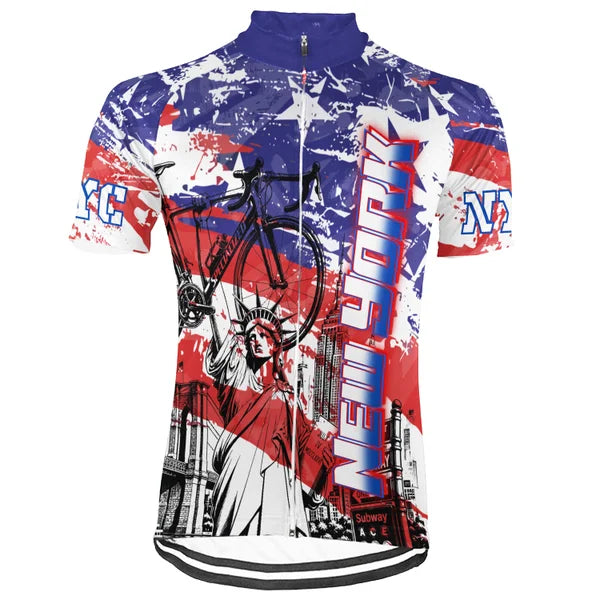 Customized New York City Short Sleeve Cycling Jersey For Men and Women