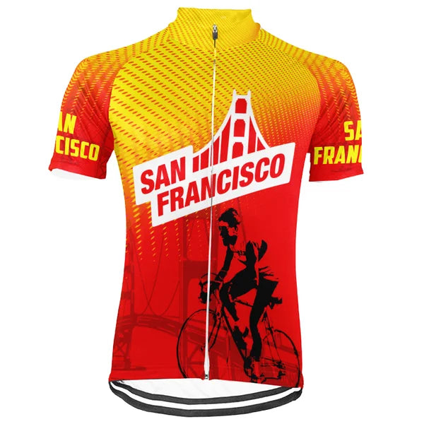 Customized San Francisco Short Sleeve Cycling Jersey For Men and Women