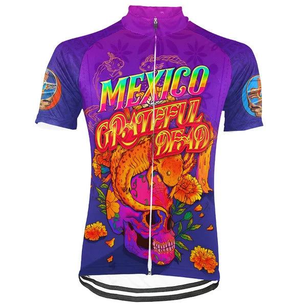Customized Mexico Grateful Dead Fan Short Sleeve Cycling Jersey For Men