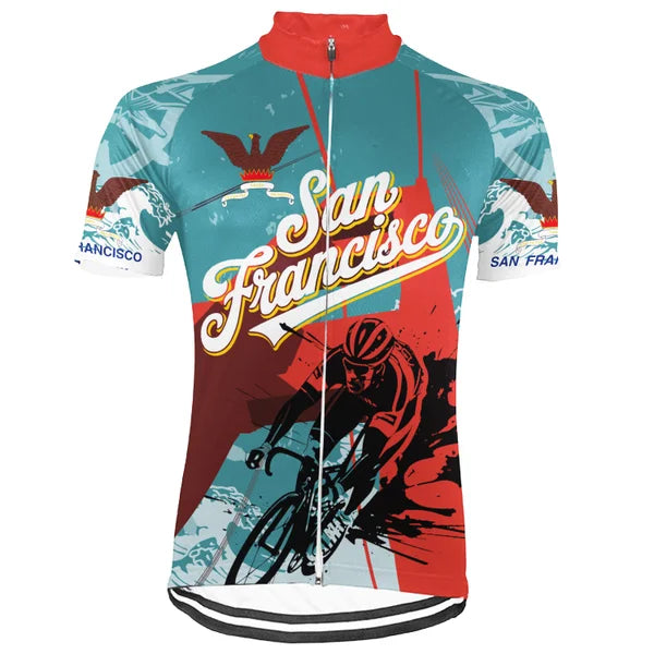 Customized San Francisco Short Sleeve Cycling Jersey For Men and Women