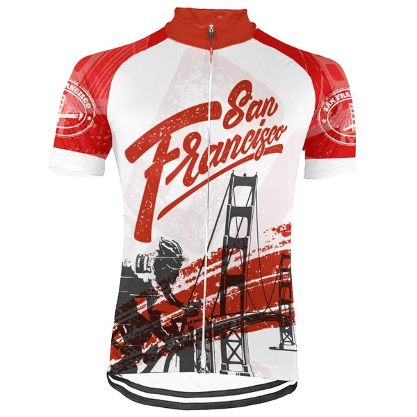 Customized San Francisco Short Sleeve Cycling Jersey For Men and Women