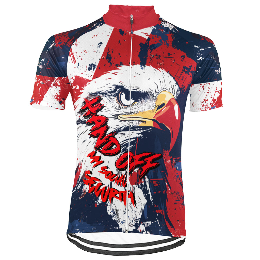 Collection 3- HANDS OFF! MY SOCIAL SECURITY Short Sleeve Cycling Jersey For Men And Women
