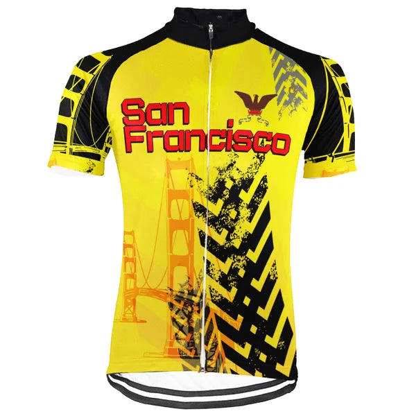 Customized San Francisco Short Sleeve Cycling Jersey For Men and Women