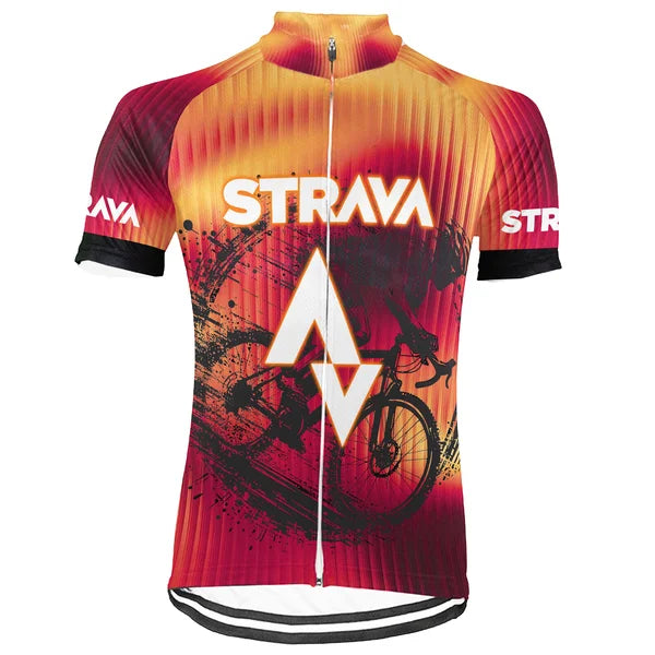 Customized Strava New Collection Short Sleeve Cycling Jersey For Men And Women