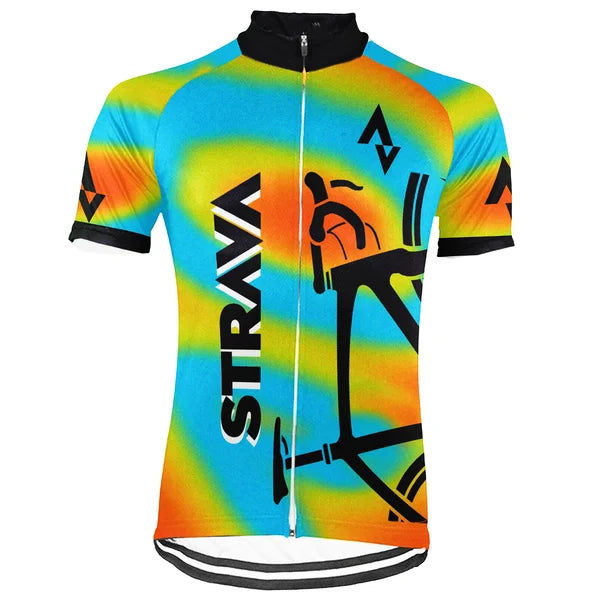 Customized Strava New Collection Short Sleeve Cycling Jersey For Men And Women