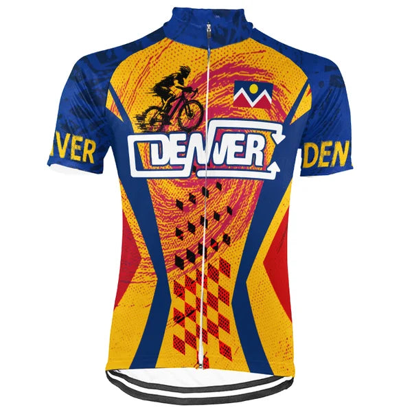 Customized Denver Short Sleeve Cycling Jersey For Men and Women