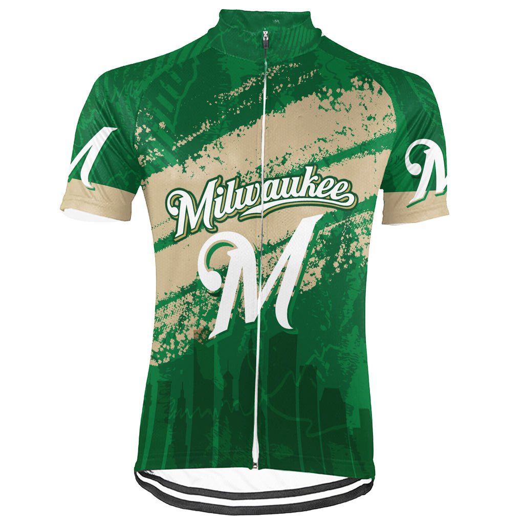 Customized Milwaukee Short Sleeve Cycling Jersey for Men