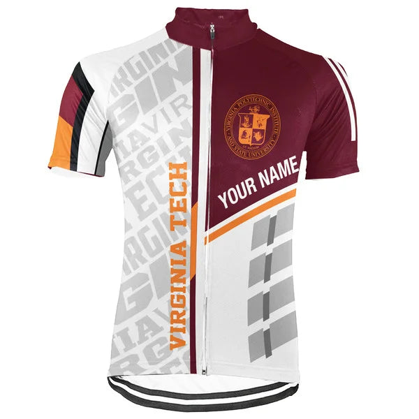 Customized Virginia Tech (VT) Short Sleeve Cycling Jersey For Men And Women