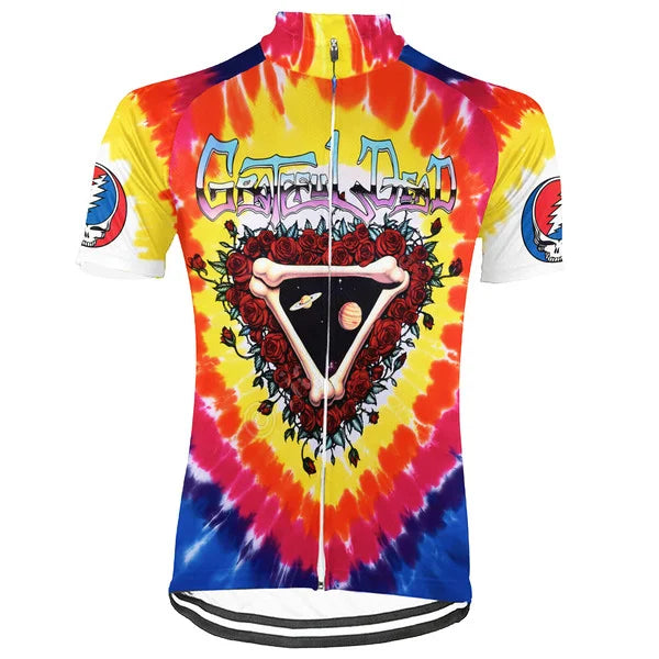 Customized Skull Grateful Dead Fan Short Sleeve Cycling Jersey For Men And Women