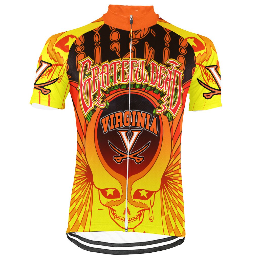 Customized Virginia Grateful Dead Fan Short Sleeve Cycling Jersey For Men And Women