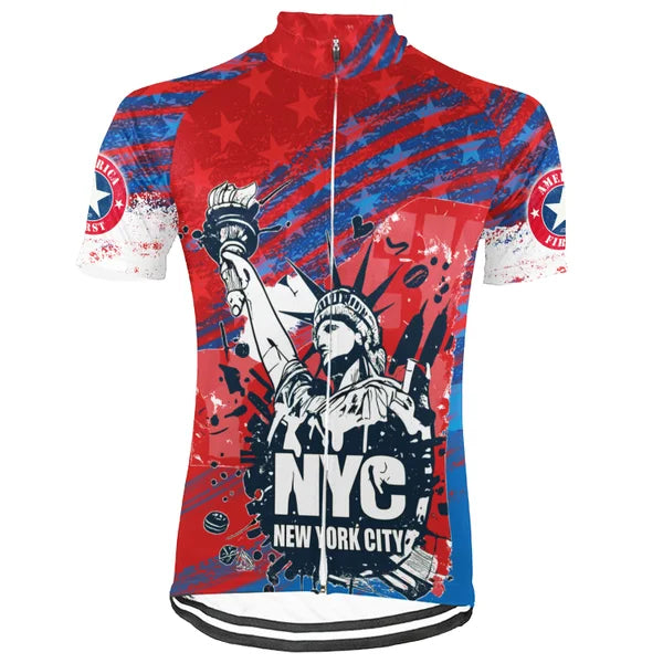 Customized New York-America 250th Anniversary Short Sleeve Cycling Jersey For Men And Women