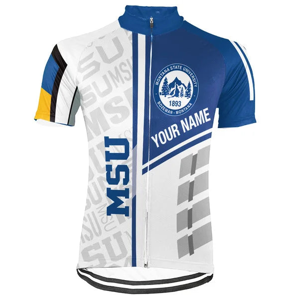 Customized Montana State University (MSU) Short Sleeve Cycling Jersey For Men And Women