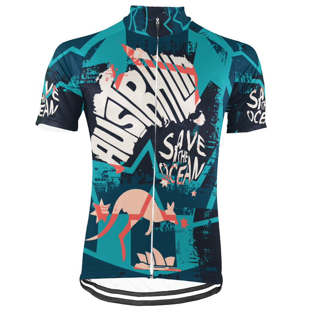 Colection 1 - Customized Australia Environmental Protection Save The Planet Short Sleeve Cycling Jersey For Men And Women
