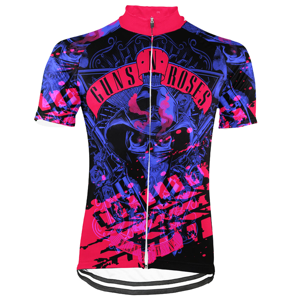 Customized Guns N' Roses Fan Short Sleeve Cycling Jersey For Men and Women