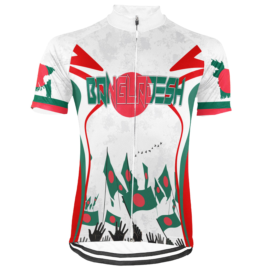 Customized Bangladesh Short Sleeve Cycling Jersey For Men and Women
