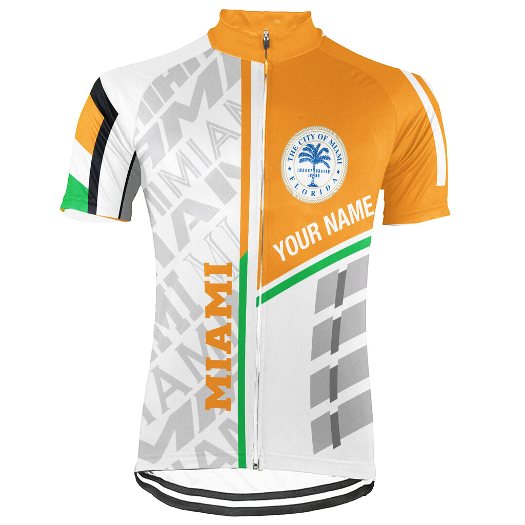 Customized Miami  Short Sleeve Cycling Jersey for Men