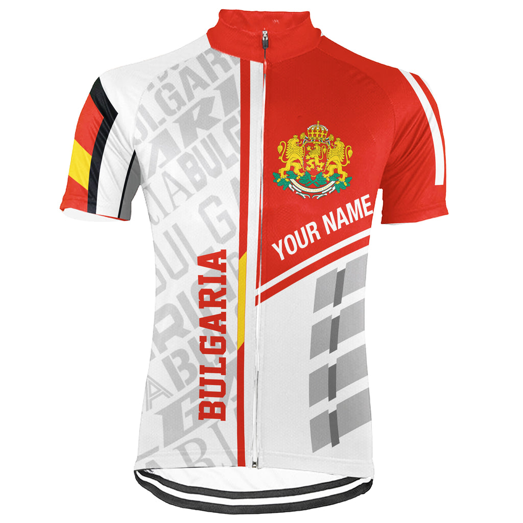 Customized Bulgaria Short Sleeve Cycling Jersey for Men
