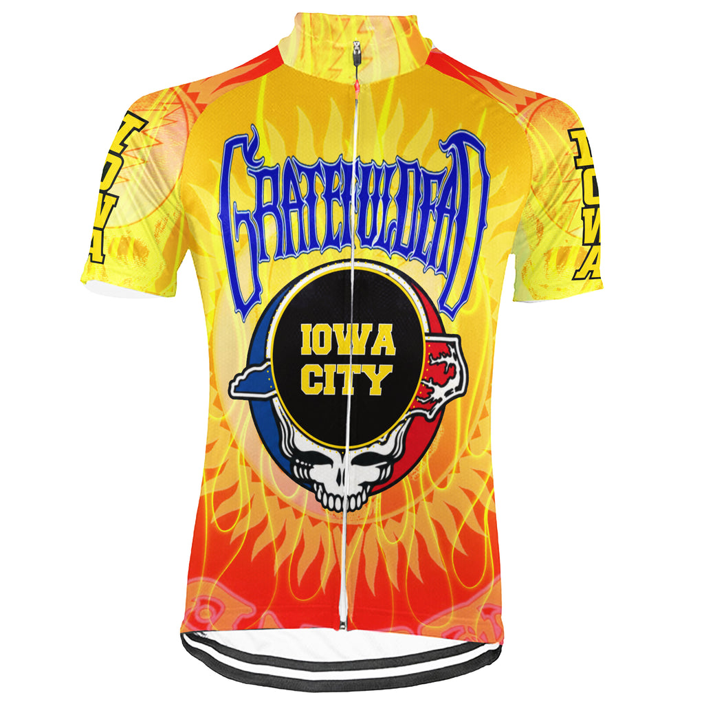 Customized Iowa Grateful Dead Fan Short Sleeve Cycling Jersey For Men And Women
