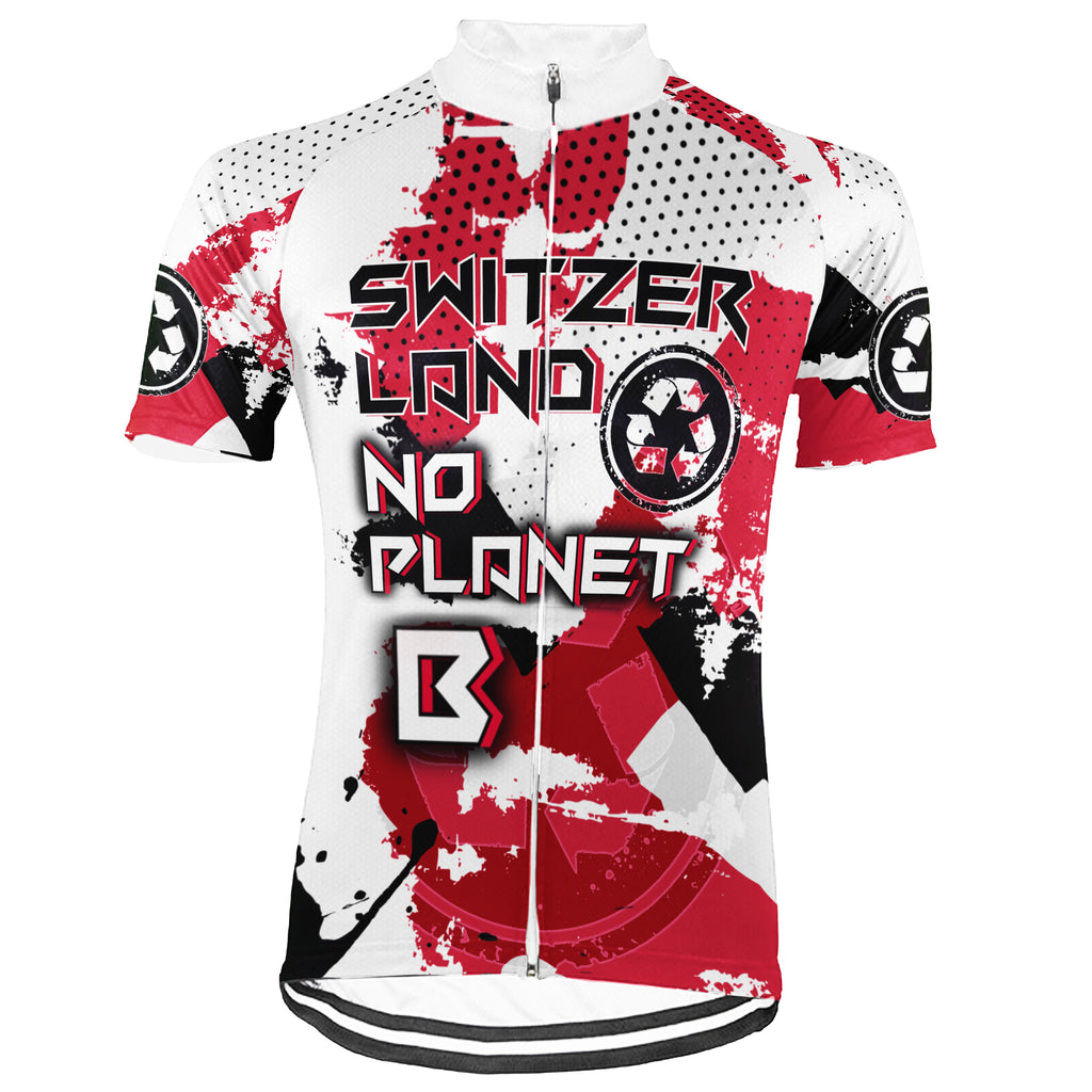 Colection 3 - Customized Switzerland Environmental Protection Save The Planet Short Sleeve Cycling Jersey For Men And Women