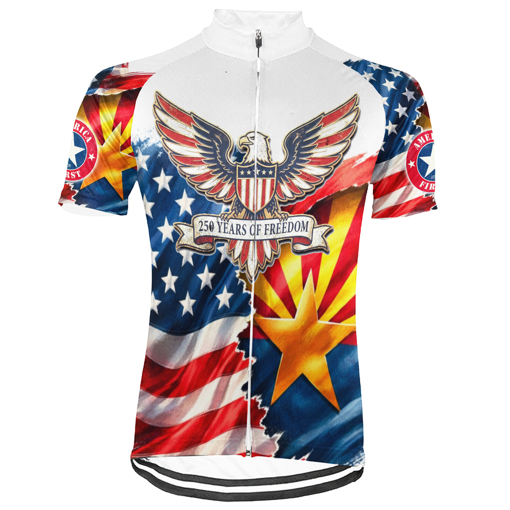 Customized Arizona-America 250th Anniversary Short Sleeve Cycling Jersey For Men And Women