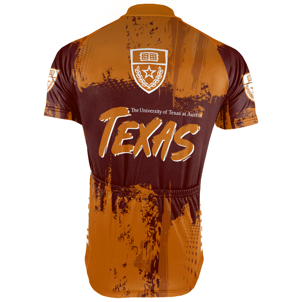Customized University of Texas at Austin Short Sleeve Cycling Jersey For Men And Women
