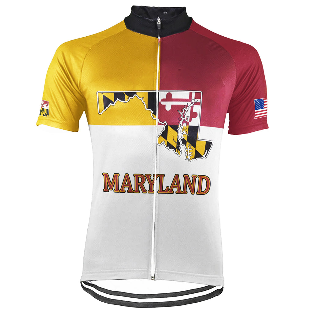 Customized Maryland Short Sleeve Cycling Jersey for Men