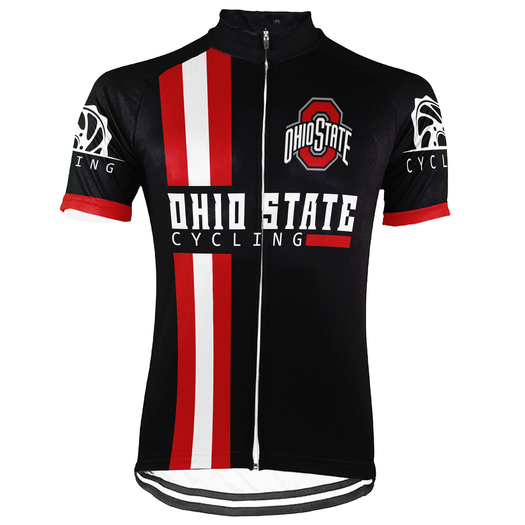 Customized Ohio State Buckeyes Short Sleeve Cycling Jersey for Men
