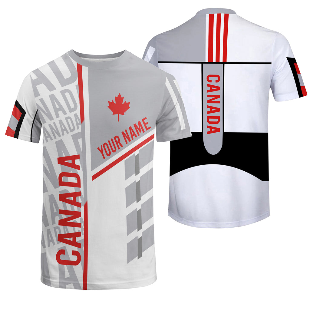 Unisex Customized Canada T-Shirt 100% Polyester- Personalized Premium T-Shirt