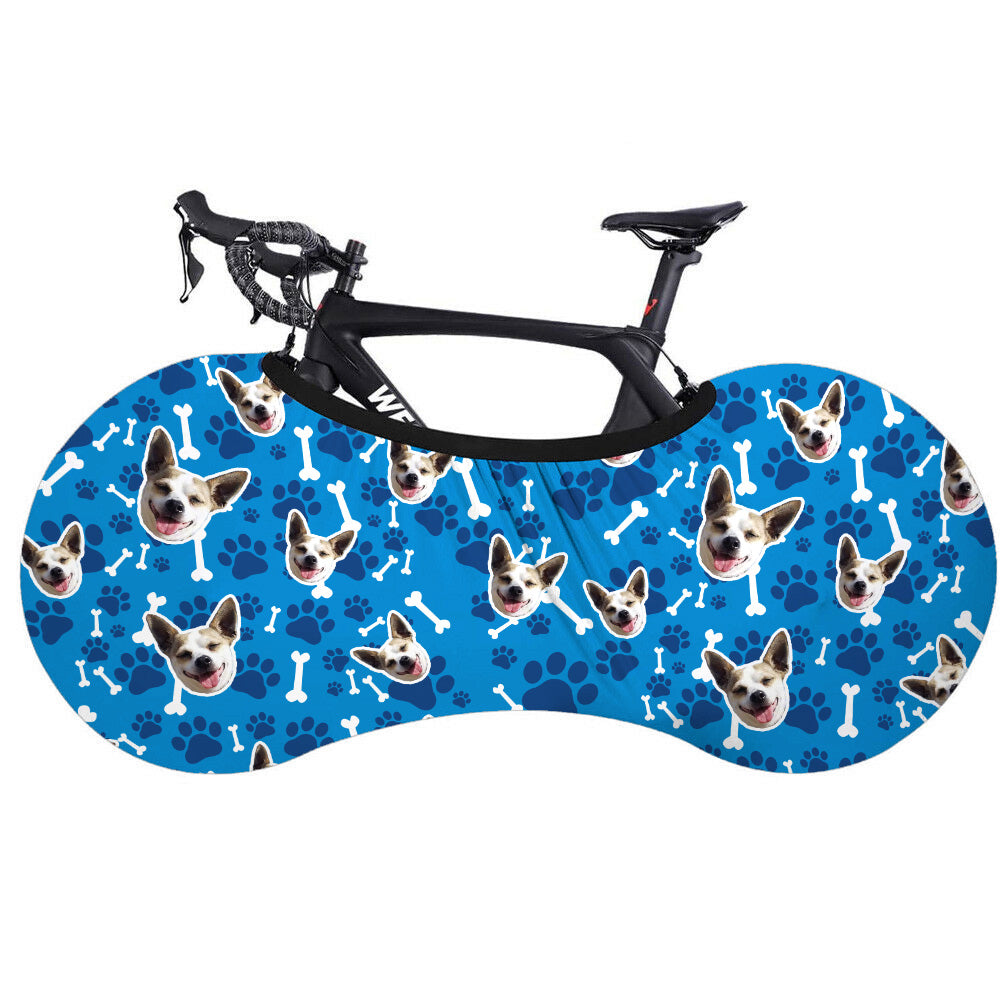 Customized Image Dog Dust-proof Bike Wheel Cover Universal Bicycle Wheel Scratch-Proof Protector