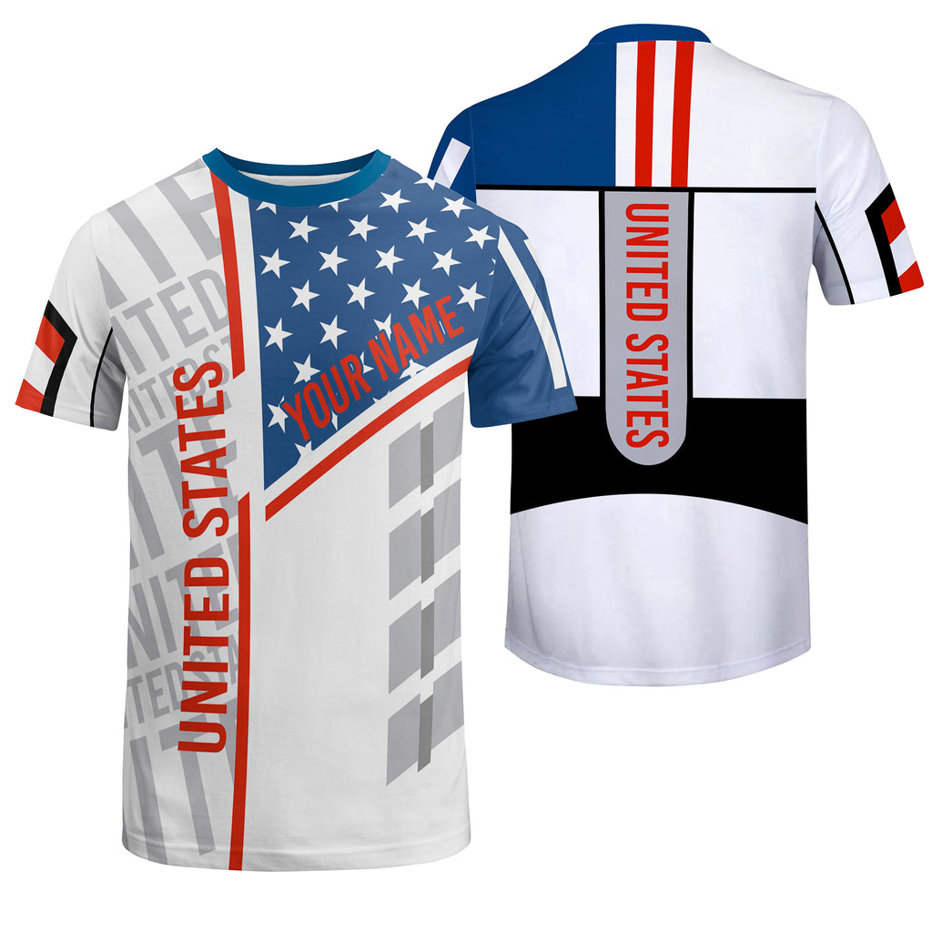 Unisex Customized United States Jersey 100% Polyester No Zipper- Personalized Jersey