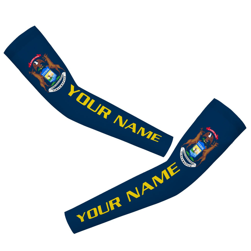 Customized Michigan Arm Sleeves Cycling Arm Warmers