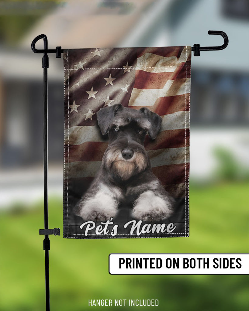 Personalized Image Usa Dog Flag- Customized Name Gift