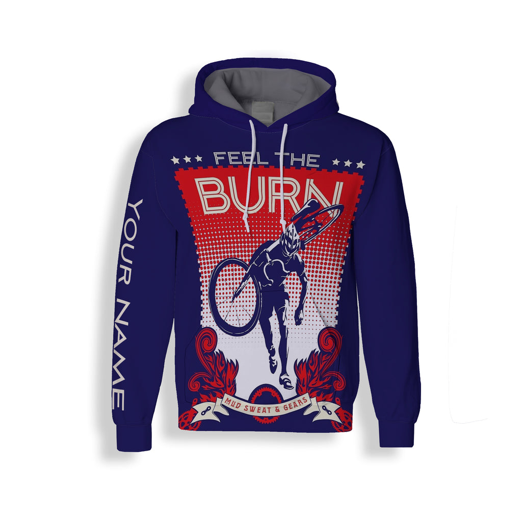 Feel The Burn Personalized Long Sleeve, Hoodie, and Zip Up Hoodie- Quality High, Comfortable Cycling Jersey For Men