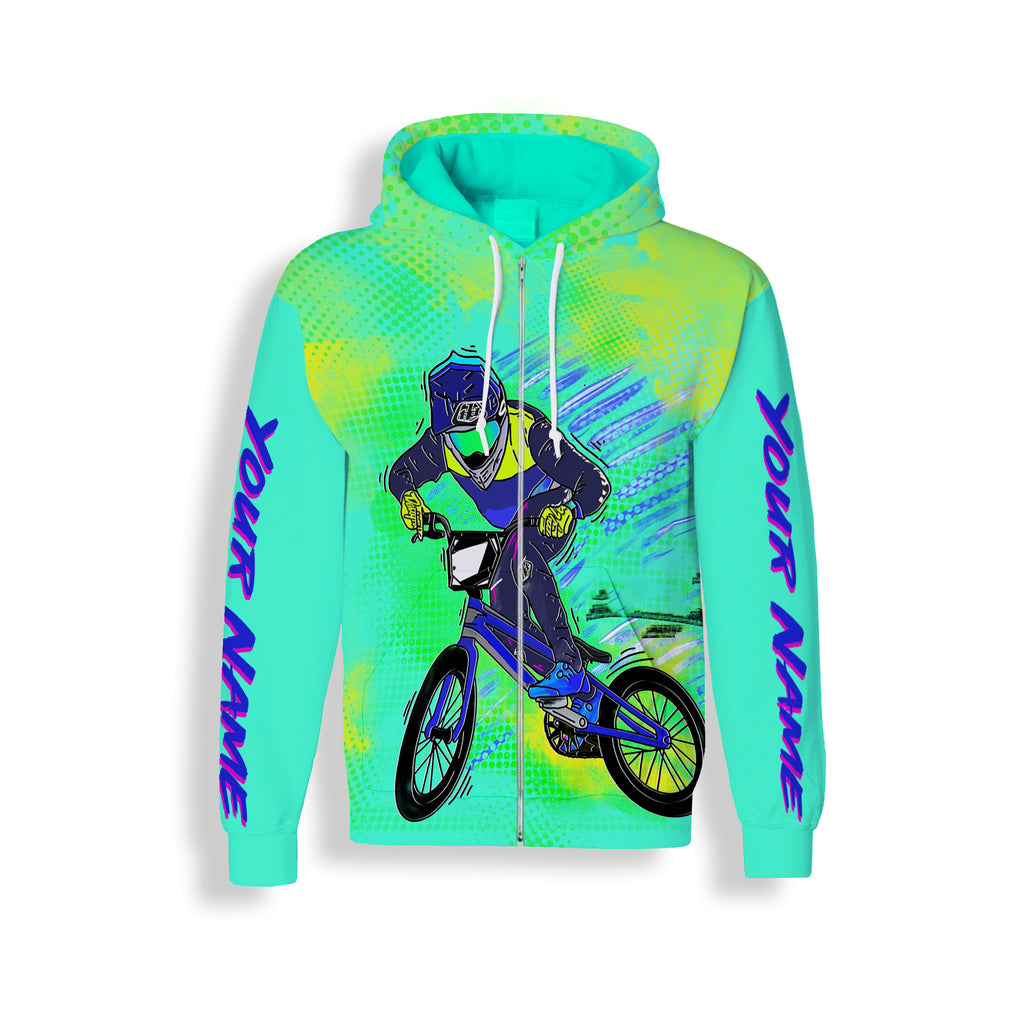Green Cycling Long Sleeve, Hoodie, and Zip Up Hoodie-Personalized Biking Jersey Meaningful Gift For Men
