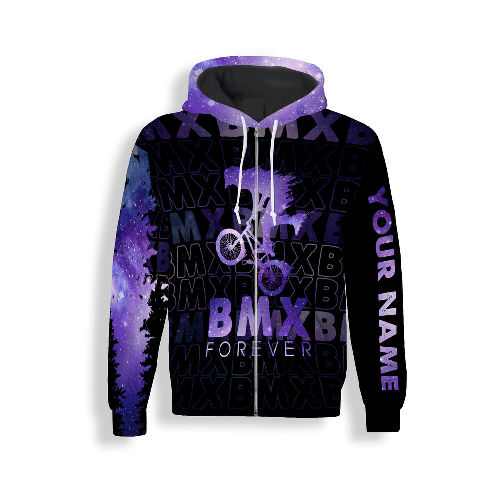 Men's Cycling Long Sleeve, Zip Up Hoodie and Hoodie- BMX Forever Full Printing and Personalized Jersey