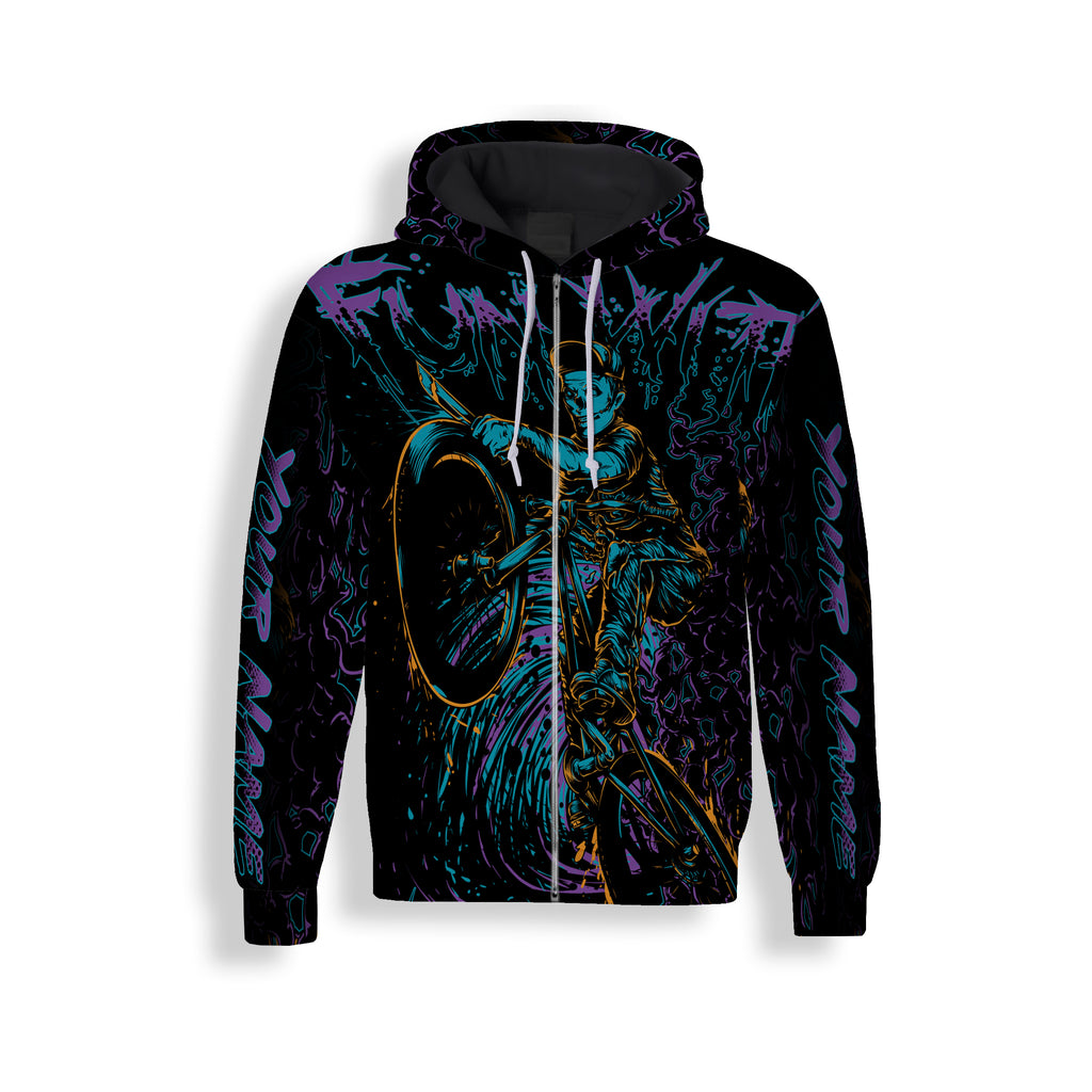 Full Printing Personalized Cycling Long Sleeve, Hoodie and Zip Up Hoodie-Comfortable and Breathable Biking Clothing Wear For Men