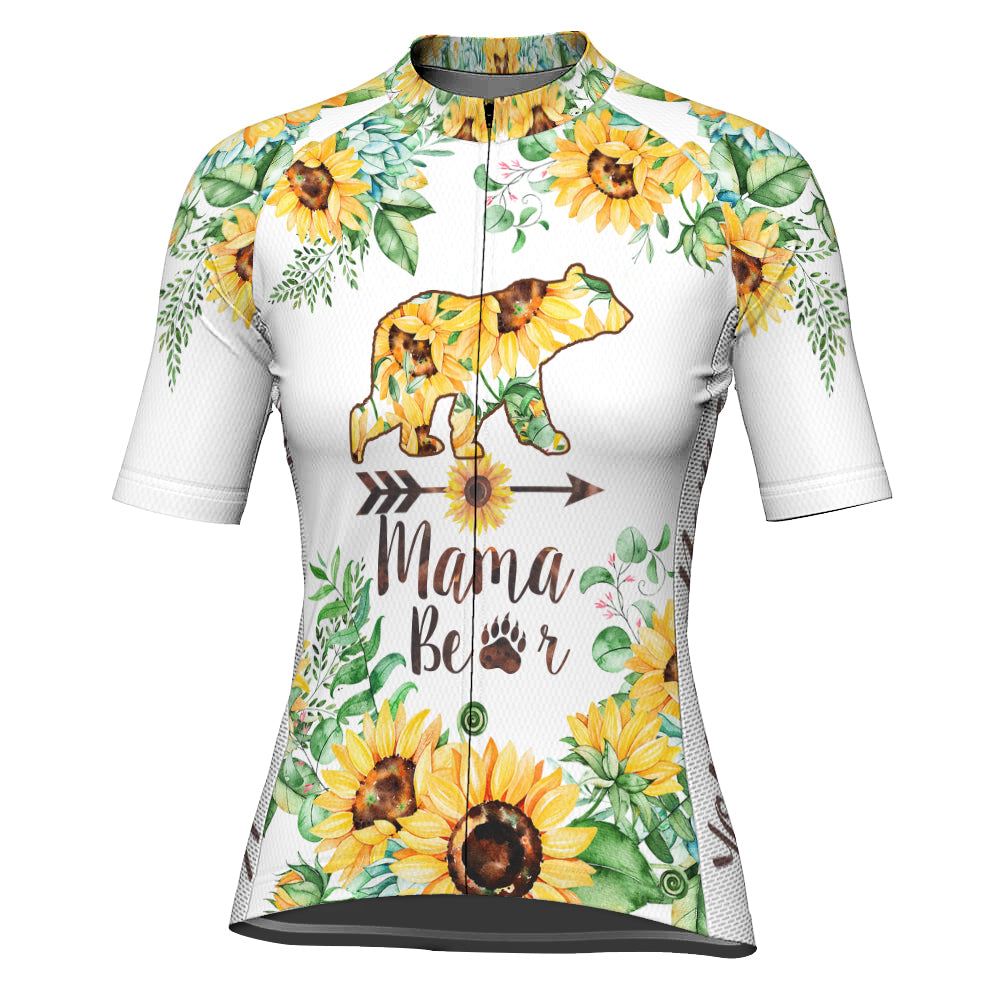 Customized Bear Short Sleeve Cycling Jersey for Women